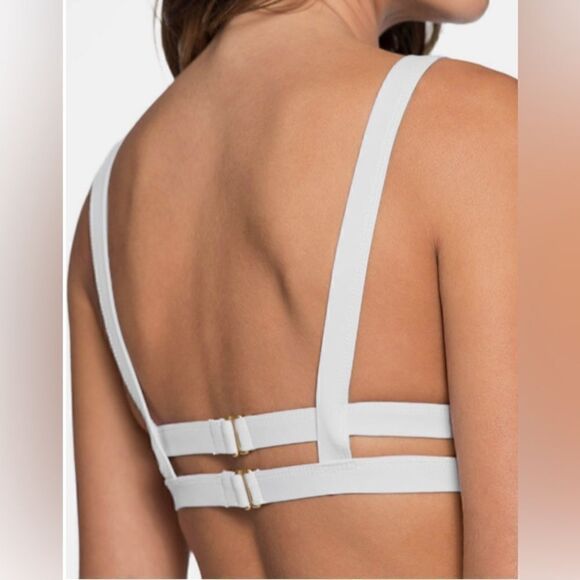 Tavik White Coco Scoop neck bikini top and bottoms Large / XL - Picture 2 of 12